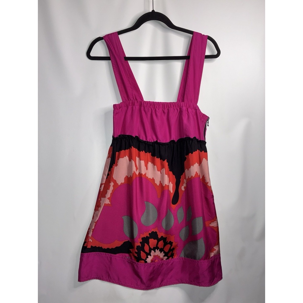 MISSONI BabyDoll Top U.S. 4 / EU 38 Fuscia Pink Floral Abstract Silk Sleeveless